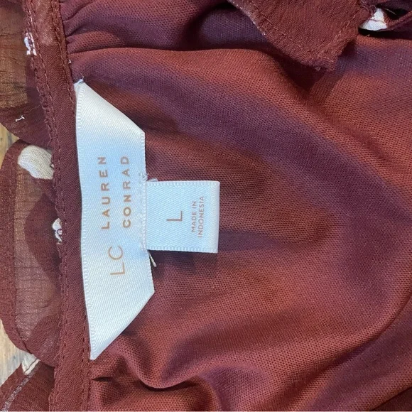 LC Lauren Conrad Burgundy Dress - Picture 3 of 5